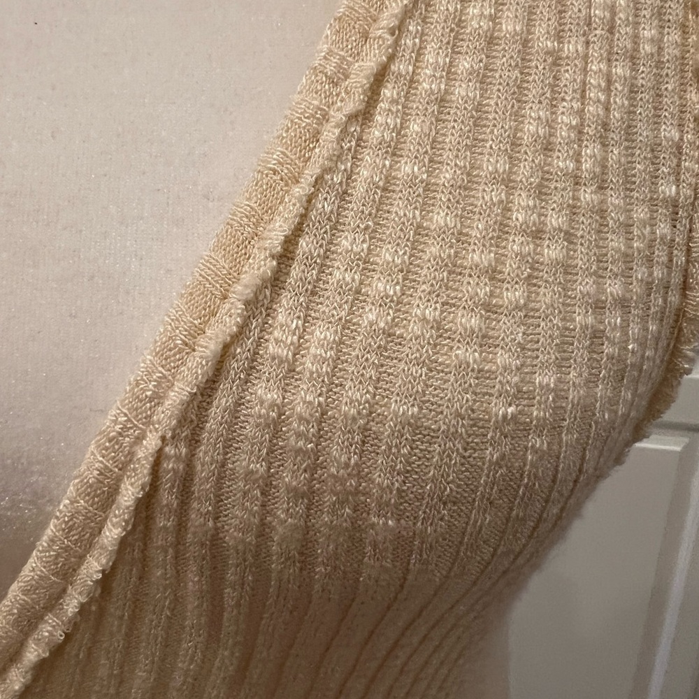 Anthropologie Eri + Ali Boho Ivory Fringe Sleeveless Tank Top - Picture 6 of 6